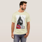 London Big Ben Clock Tower Red Telephone Box Trend T-shirt (Voorkant volledig)