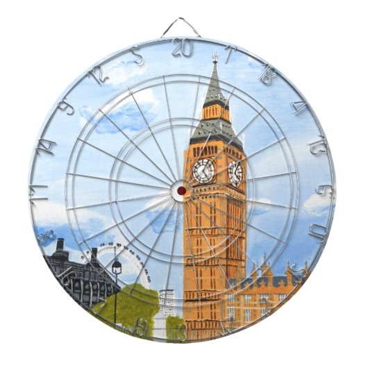 London Big Ben Dartbord (Voorkant)