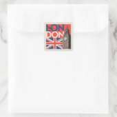 London Big Ben | Engeland Vierkante Sticker (Tas)