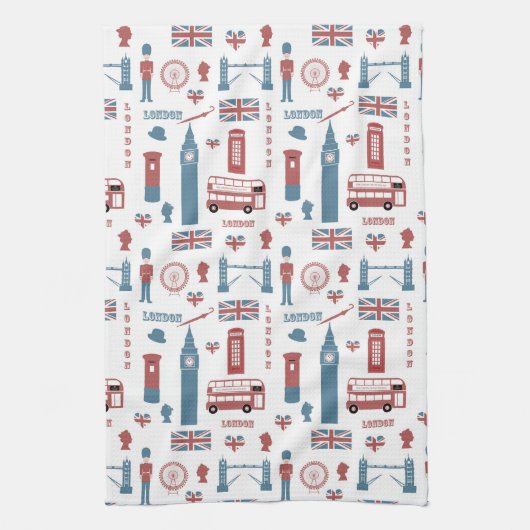 London Big Ben English Flag Kitchen Towel Theedoek (Verticaal)