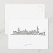 London Big Ben Great Britain Architecture Briefkaa Briefkaart (Voorkant / Achterkant)