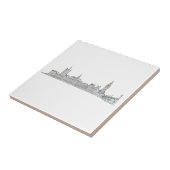 London Big Ben Great Britain Sketch Tegeltje (Zijkant)