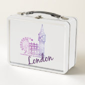 London Big Ben Lunch Box – Groot-Brittannië Metaal (Voorkant)