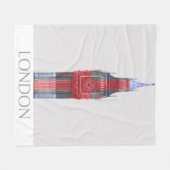 London Big Ben Union Jack Fleece Deken (Voorkant (Horizontaal))
