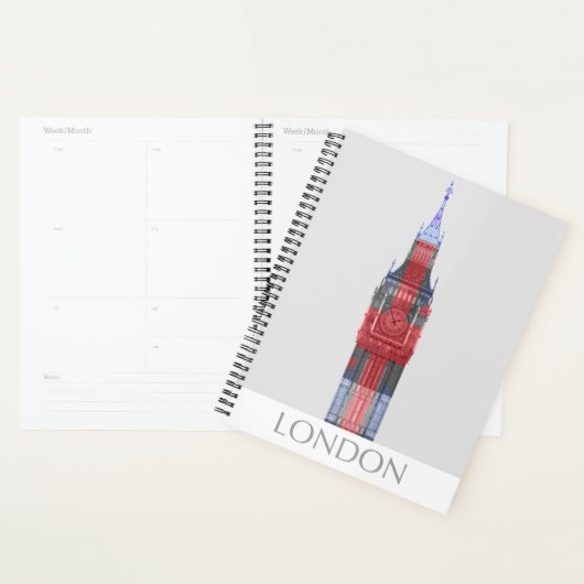 London Big Ben Union Jack Planner (Display)