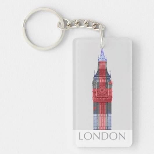 London Big Ben Union Jack Sleutelhanger (Voorkant)