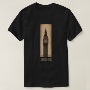 London Big Ben Vintage Travel Poster T-shirt