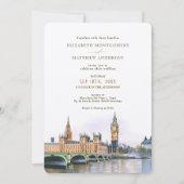 London Big Ben Westminster Bridge Wedding Kaart (Voorkant)