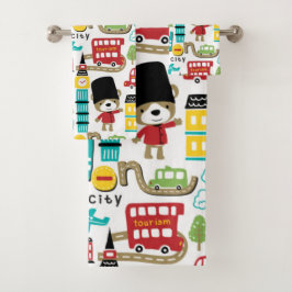 London Big City en Beer Guard Pattern Bad Handdoek
