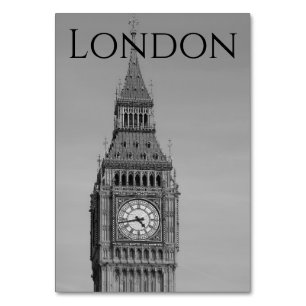 London Black en White Big Ben Wedding Kaart