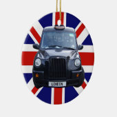 London Black Taxi Cab Keramisch Ornament (Rechts)