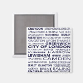 London Boroughs Magnet (wit) Magneet (Voorkant / Achterkant)