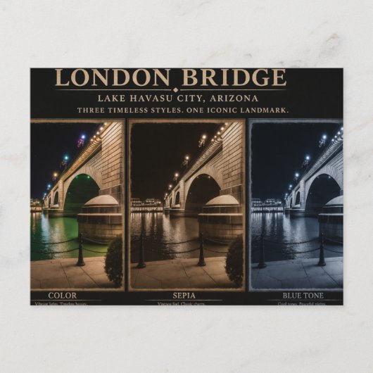 London Bridge at Night Briefkaart (Voorkant)