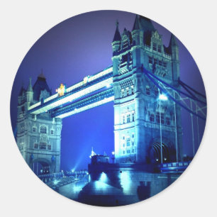 London Bridge bij nacht Ronde Sticker