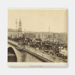 London Bridge, c.1880 (sepia foto) Magneet