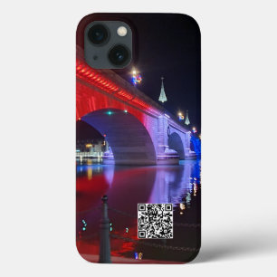 London Bridge in rood wit en blauw iPhone 13 Hoesje