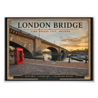 London Bridge Lake Havasu Arizona Foto Afdruk