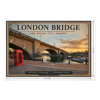 London Bridge Lake Havasu Arizona Foto Afdruk