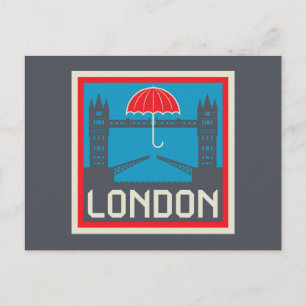 London Bridge met Umbrella Briefkaart