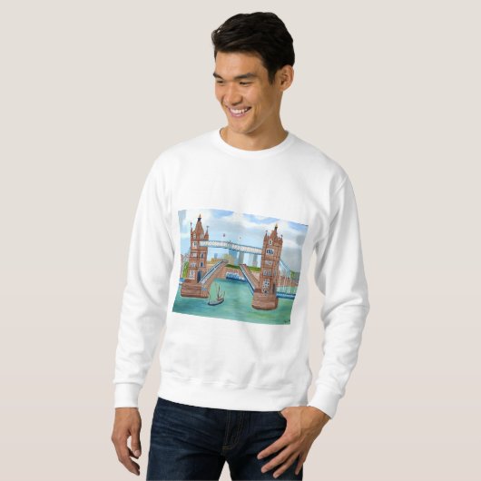 London Bridge Sweatshirt de base masculin (Devant entier)