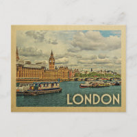 London Briefkaart England Vintage Travel