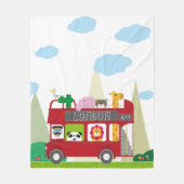 London Bus Babydeken Fleece Deken (Voorkant)