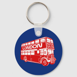 London Bus button Sleutelhanger