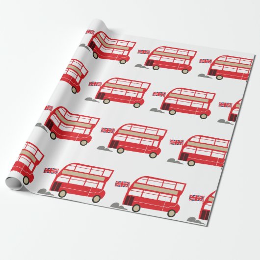 London Bus Cadeaupapier (Uitgerold)