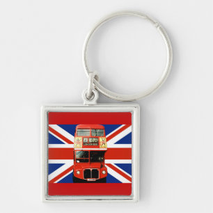 London Bus en British Flag Sleutelhanger