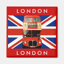 London Bus en Britse vlag