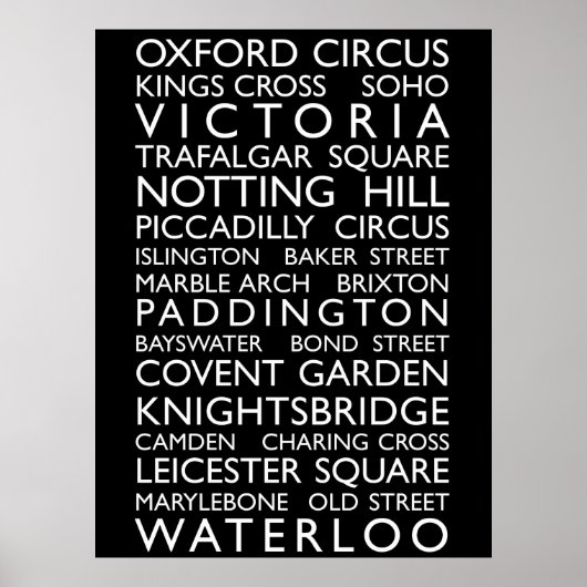 London Bus Roll (Bus Blind) Poster (Voorkant)