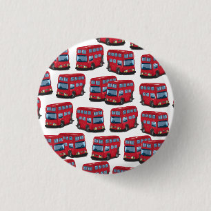 London Bus Ronde Button 3,2 Cm