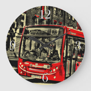 London Bus Street Scene Kunstwerk Grote Klok