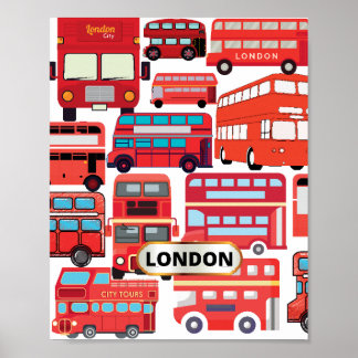London Buses-Quaint en functioneel poster