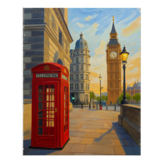 London Calling – Big Ben Originele Digitale Kunst Perfect Poster