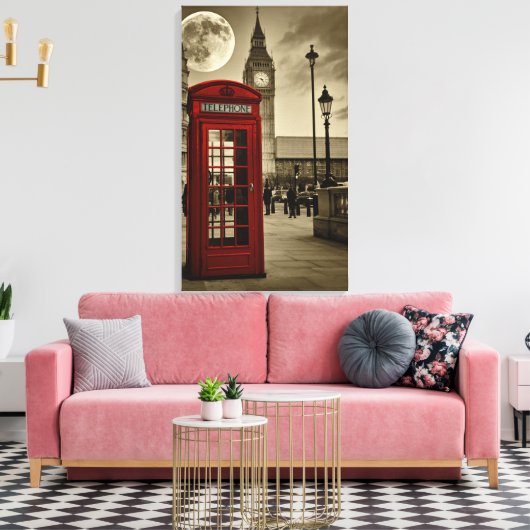 London Calling Canvas Afdruk (Insitu (Woonkamer))