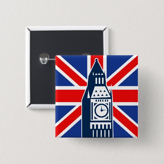London Calling Vierkante Button 5,1 Cm (Voorkant /achterkant)