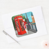 London Calling Vierkante Sticker (Envelop)