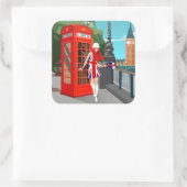 London Calling Vierkante Sticker (Tas)
