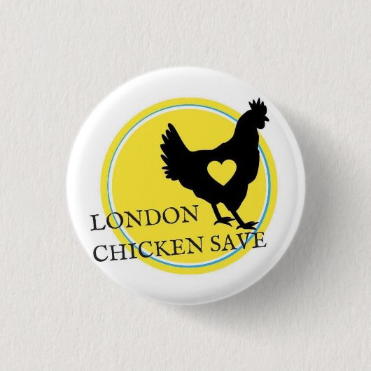 LONDON CHICKEN SAVE LOGO BUTTON (Voorkant)
