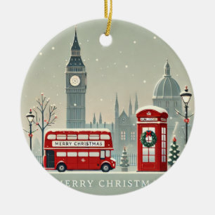 London Christmas Big Ben & Feestelijk Londen Keramisch Ornament