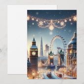 London Christmas Elegance : Carte de voeux exquise (Devant / Derrière)