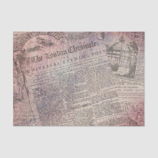 London Chronicle Newspapers Advertentie Tissuepapier (Voorkant)