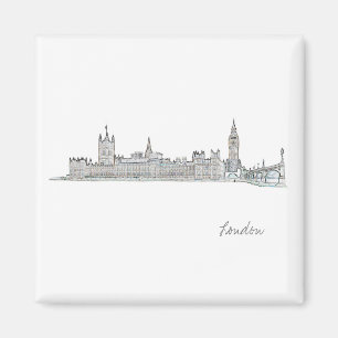 London City Big Ben Architecture Landscape Magnet Magneet