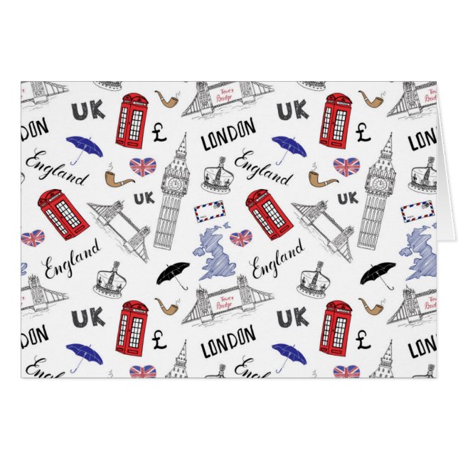 London City Doodles Pattern (Voorkant Horizontaal)