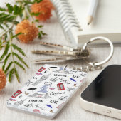 London City Doodles Pattern Sleutelhanger (Voorkant Rechts)