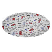 London City Doodles Pattern Snijplank (Hoek)