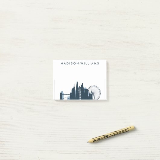 London City Skyline Post-it® Notes (Op bureau)