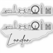 London City Skyline Sticker (Voorkant)