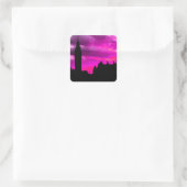 London City Sunset Vierkante Sticker (Tas)